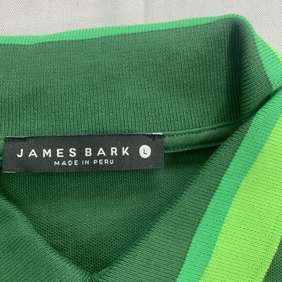 James Bark Polo Shirt Men’s Size Large Green Golf Preppy - Picture 4 of 7